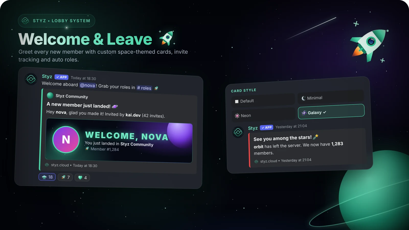 Welcome cards